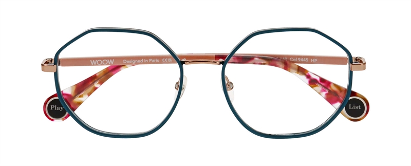 WooW PLAY LIST 2 Brillestel (Form: Firkantet - Farve: Blå)