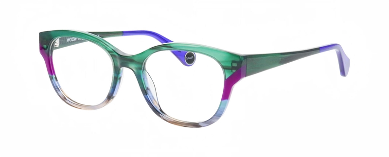 WooW LET'S START 1 Brillestel (Form: Firkantet - Farve: Grøn)