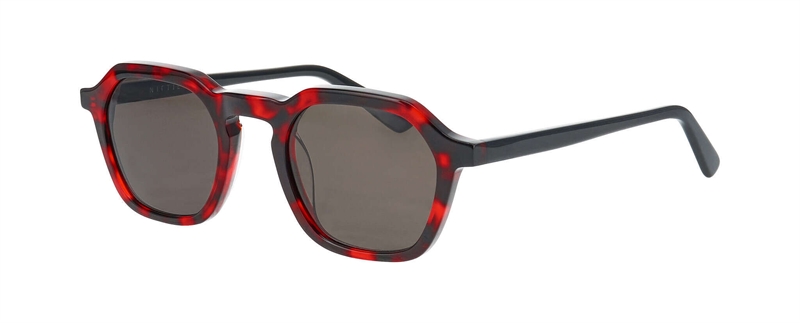 Nifties NI9882 Solbrille (Form: Firkantet - Farve: Rød)