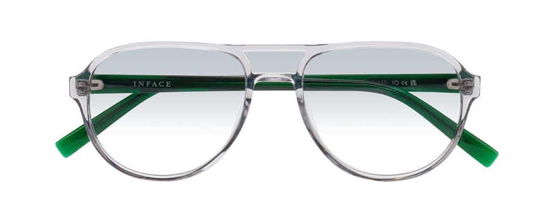 Inface KEEN Brillestel (Form: Pilot - Farve: Grøn)