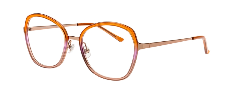 ProDesign DUAL 2 Brillestel (Form: Firkantet - Farve: Orange)