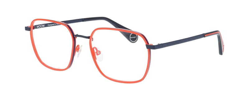 WooW BE STRONGER 1 Brillestel (Form: Firkantet - Farve: Orange)