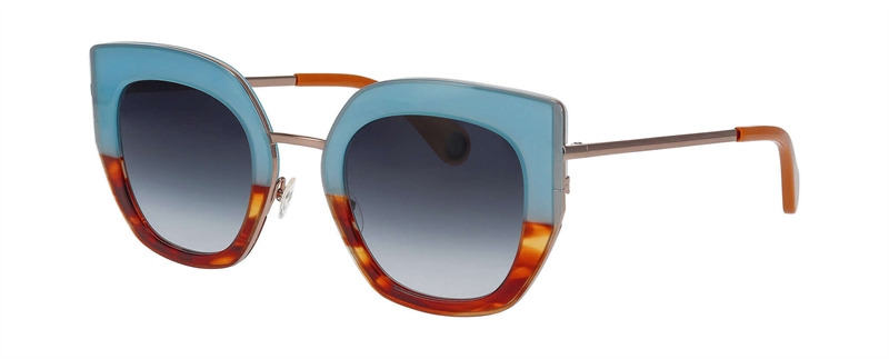 WooW SUPER DOWN Solbrille (Form: Firkantet - Farve: Blå)