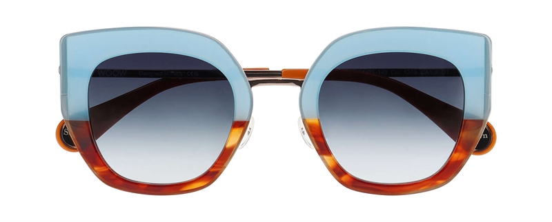 WooW SUPER DOWN Solbrille (Form: Firkantet - Farve: Blå)