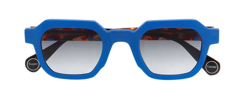 WooW SUPER GAMER 1 Solbrille (Form: Firkantet - Farve: Blå)