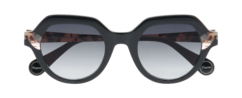 WooW SUPER FLAME 1 Solbrille (Form: Cat Eye - Farve: Sort)