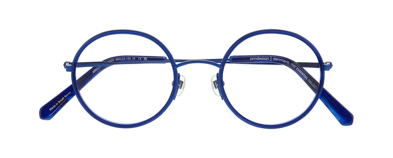 ProDesign ARCUS 1 Brillestel (Form: Rund - Farve: Blå)