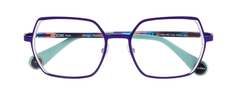 WooW GO FURTHER 2 Brillestel (Form: Firkantet - Farve: Blå)