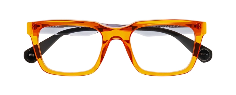 WooW BIG TIME 1 Brillestel (Form: Firkantet - Farve: Orange)