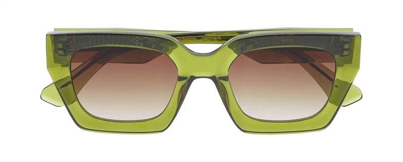 ProDesign ICE Solbrille (Form: Firkantet - Farve: Grøn)