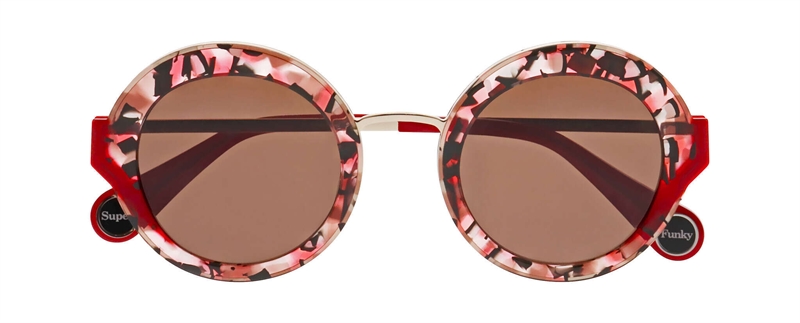 WooW SUPER FUNKY 1 Solbrille (Form: Rund - Farve: Rød)