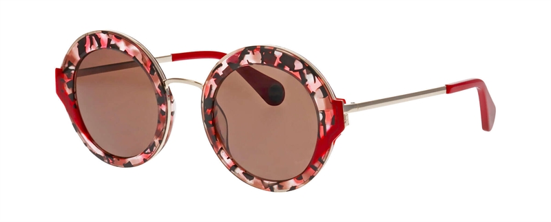 WooW SUPER FUNKY 1 Solbrille (Form: Rund - Farve: Rød)