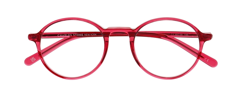 CharlesStone 30117 Brillestel (Form: Rund - Farve: Pink)