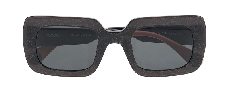 WooW SUPER BLUFF 1 Solbrille (Form: Firkantet - Farve: Sort)