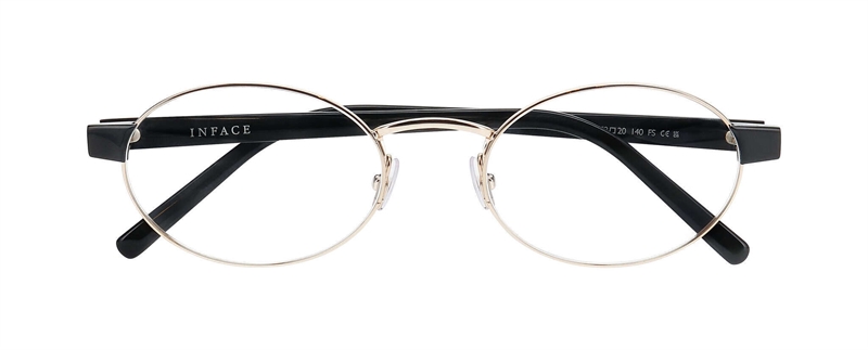 Inface PSST Brillestel (Form: Oval - Farve: Sort)