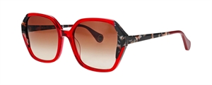 WooW SUPER SKY 2 Solbrille (Form: Firkantet - Farve: Rød)