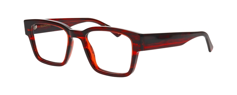Kilsgaard ACETATE 08 Brillestel (Form: Firkantet - Farve: Rød)
