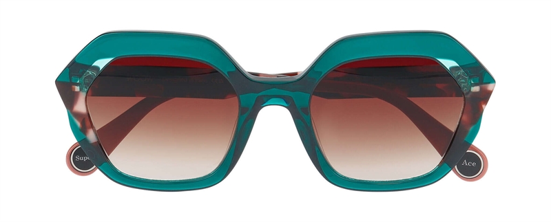 WooW SUPER ACE 2 Solbrille (Form: Firkantet - Farve: Grøn)