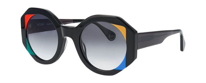 WooW SUPER OLYMP' 1 Solbrille (Form: Rund - Farve: Sort)