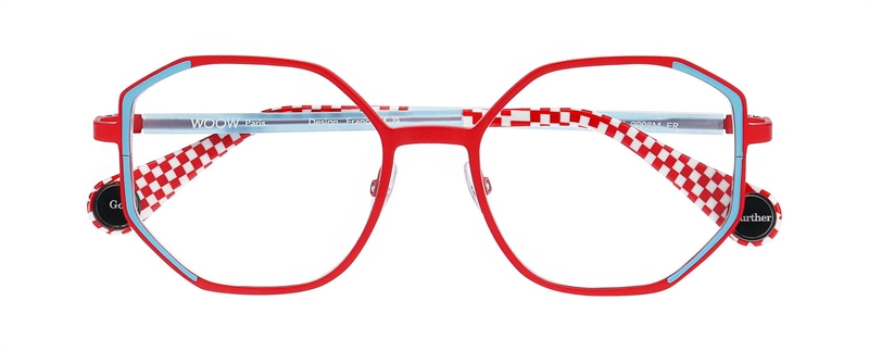 WooW GO FURTHER 1 Brillestel (Form: Firkantet - Farve: Rød)