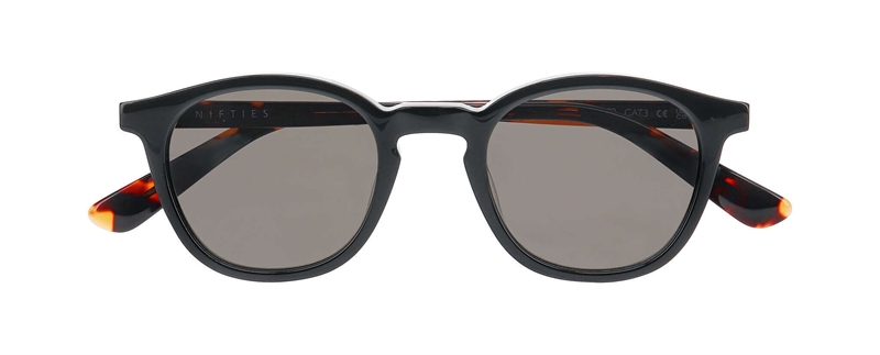 Nifties NI9880 Solbrille (Form: Panto - Farve: Sort)