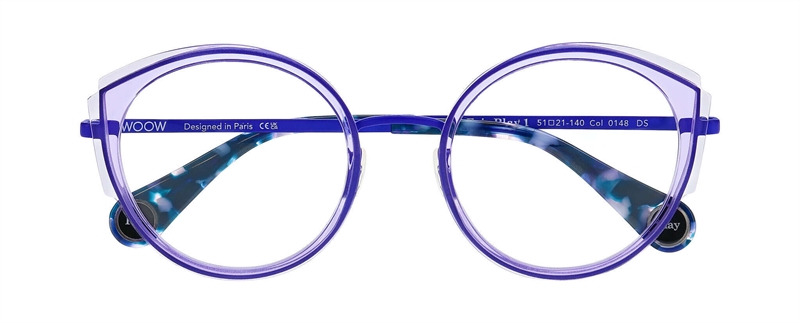 WooW FAIR PLAY 1 Brillestel (Form: Rund - Farve: Lilla)