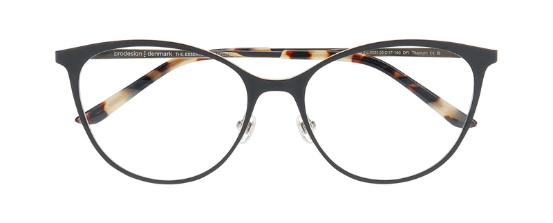 ProDesign RECESS 3 Brillestel (Form: Cat Eye - Farve: Sort)