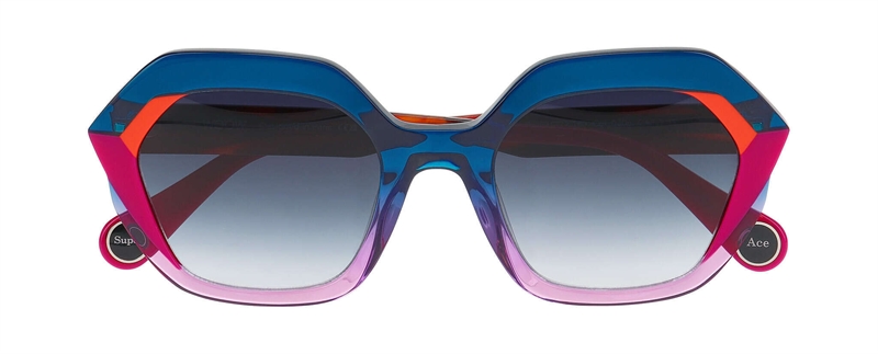 WooW SUPER ACE 2 Solbrille (Form: Firkantet - Farve: Blå)