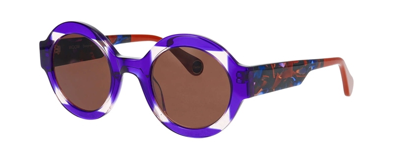 WooW SUPER TACTIC 1 Solbrille (Form: Rund - Farve: Lilla)