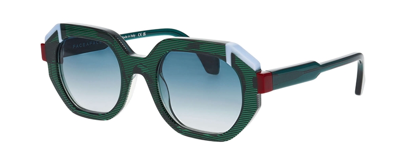 FaceAFace FUSED 1 Solbrille (Form: Firkantet - Farve: Grøn)