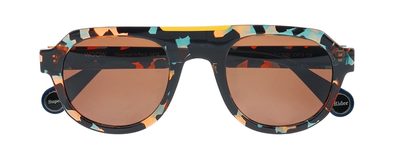 WooW SUPER RIDER 1 Solbrille (Form: Rund - Farve: Sort)
