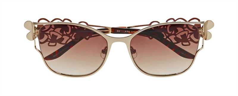 ProDesign IRIS 2 S Solbrille (Form: Firkantet - Farve: Guld)