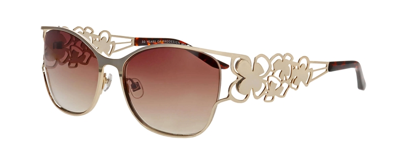 ProDesign IRIS 2 S Solbrille (Form: Firkantet - Farve: Guld)