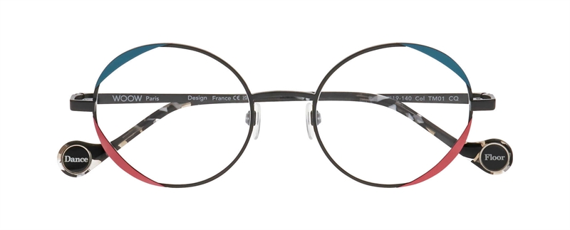 WooW DANCE FLOOR 1 Brillestel (Form: Rund - Farve: Sort)