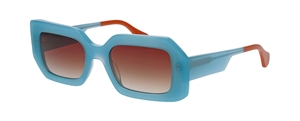 WooW SUPER STRAIGHT Solbrille (Form: Firkantet - Farve: Blå)