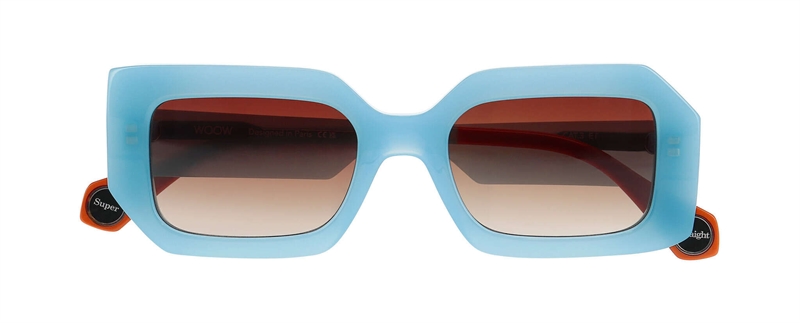 WooW SUPER STRAIGHT Solbrille (Form: Firkantet - Farve: Blå)