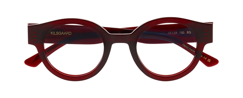 Kilsgaard ACETATE 19 Brillestel (Form: Rund - Farve: Rød)