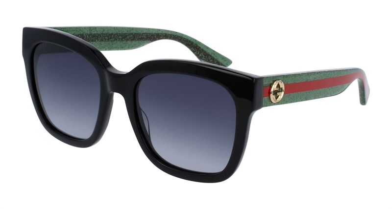 Gucci GG0034SN-002 Solbrille (Form: Pilot - Farve: Sort)