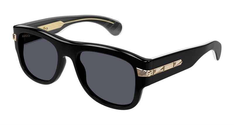 Gucci GG1517S-001 Solbrille (Form: Pilot - Farve: Sort)