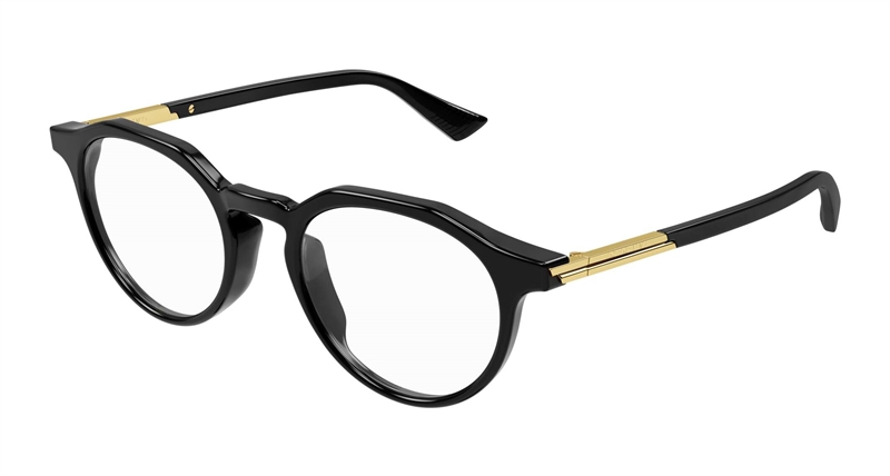 Bottega Veneta BV1263O-001 Brillestel (Form: Rund - Farve: Sort)