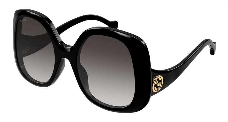 Gucci GG1235S-001 Solbrille (Form: Rund - Farve: Sort)