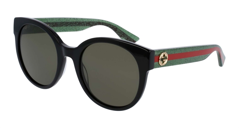 Gucci GG0035SN-002 Solbrille (Form: Rund - Farve: Sort)