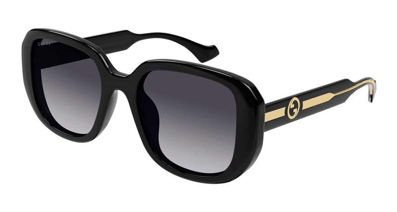 Gucci GG1557SK-001 Solbrille (Form: Pilot - Farve: Sort)