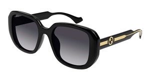 Gucci GG1557SK-001 Solbrille (Form: Pilot - Farve: Sort)