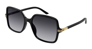 Gucci GG1449S-001 Solbrille (Form: Pilot - Farve: Sort)