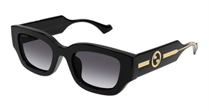 Gucci GG1558SK-001 Solbrille (Form: Rund - Farve: Sort)