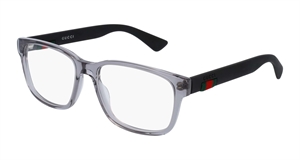 Gucci GG0011O-007 Brillestel (Form: Firkantet - Farve: Grå)
