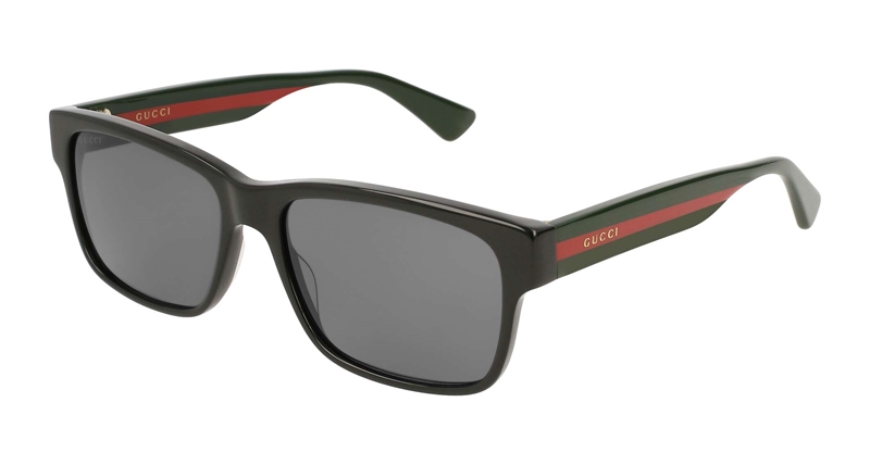 Gucci GG0340S-006 Solbrille (Form: Pilot - Farve: Sort)