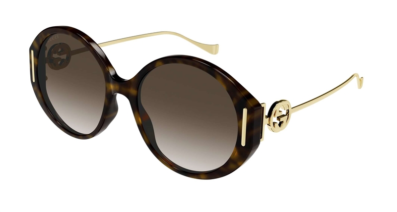 Gucci GG1202S-003 Solbrille (Form: Rund - Farve: Havana)