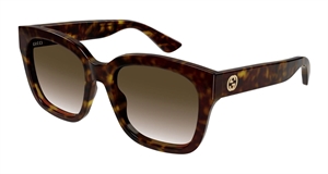 Gucci GG1338S Solbrille (Form: Firkantet - Farve: Havana)